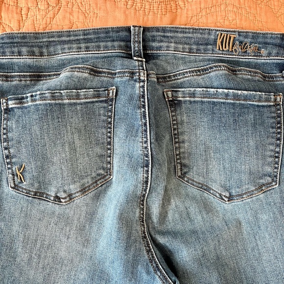 Kut from the Kloth Blue Ankle Cropped Jeans with Distressed Hem - Picture 6 of 6